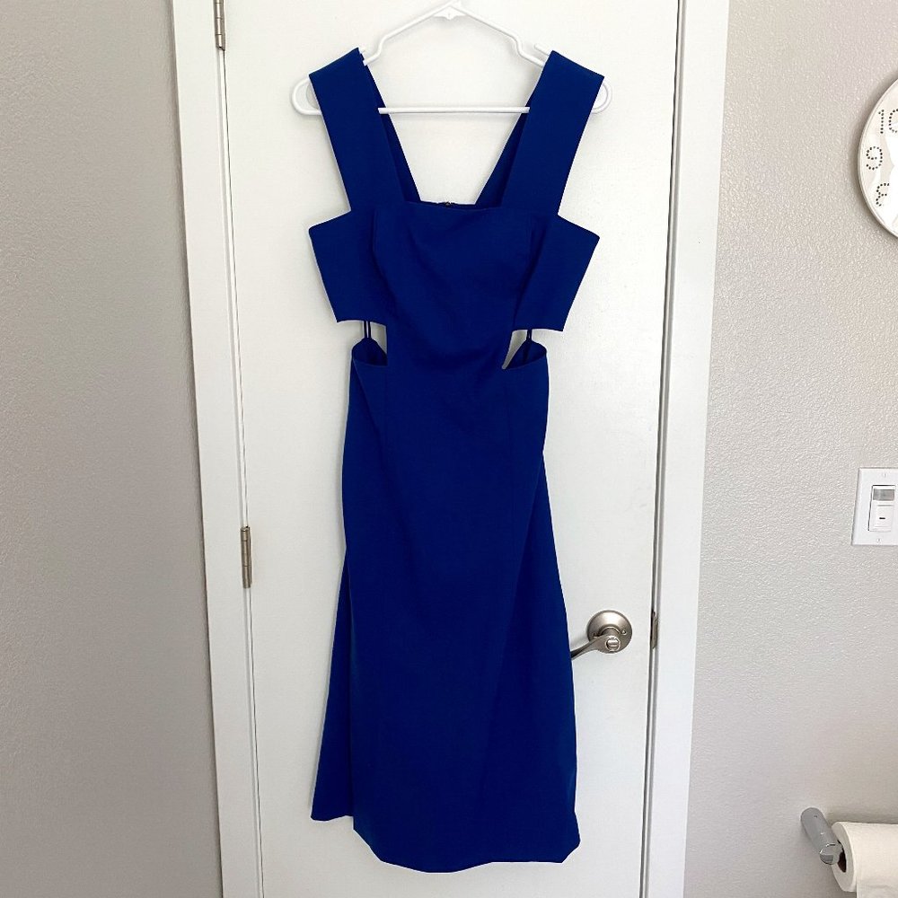 SUNO Royal Blue Cut-Out Knee Length Dress - NWT